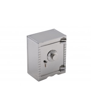 SAFE MONEY BOX IN NICKEL PLATED