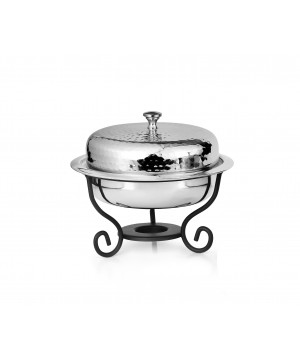 ROUND CHAFING DISH HAMMERED 1L