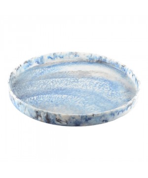 ROUND CLOUD BLUE RESIN TRAY