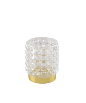 CLEAR AND GOLD CANDLES HOLDER LITTLE ONE