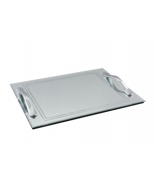 GLASS TRAY WITH 2 HANDLES