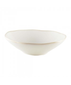 WHITE SOUP PLATE ROSA 21X21X6.3CM