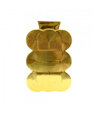 BRIGHT GOLD VASE MEDIUM MODEL 16.5X7X25CM