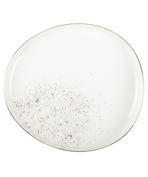 WHITE & GOLD DINNER PLATE 27CM