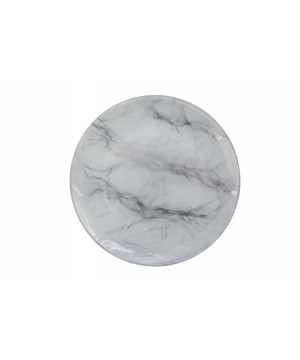 DINNER PLATE SHINNY SILVER MARBLE