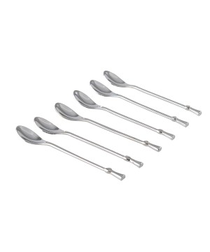 SET OF 6 CHROME PLATED TEA SPOON