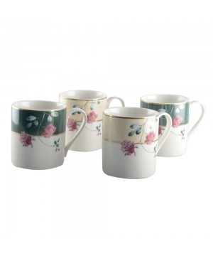 MUGS FLORAL - LOT DE 4