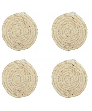 SET DE 4 DESSOUS DE VERRE ROND EN CORDAGE