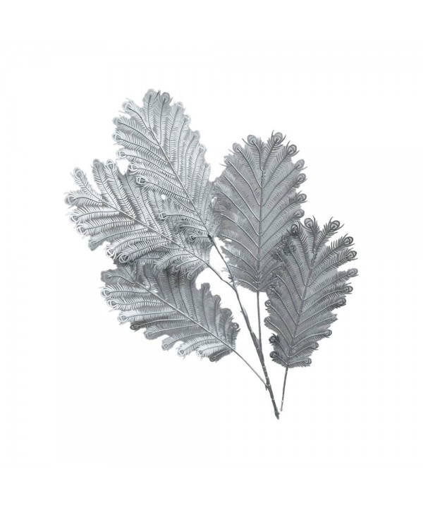 SILVER LEAF DECORATIVE BRANCH H90CM