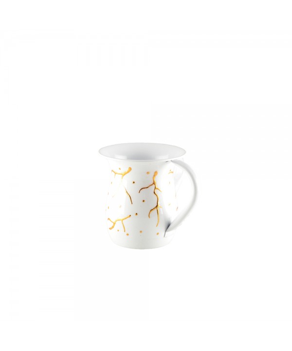 WHITE AND GOLD WASHCUP 