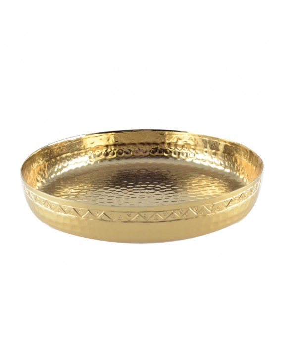 ROUND GOLDEN TRAY 35.5CM