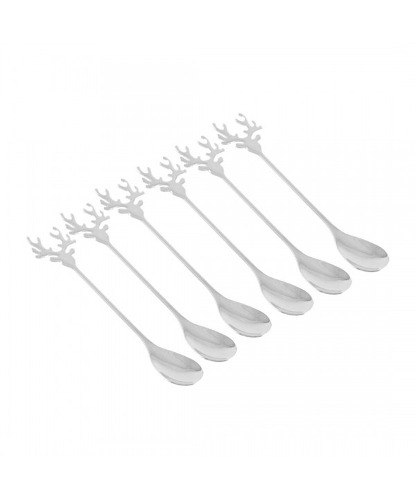 SILVER DEER SPOONS - SET OF 6