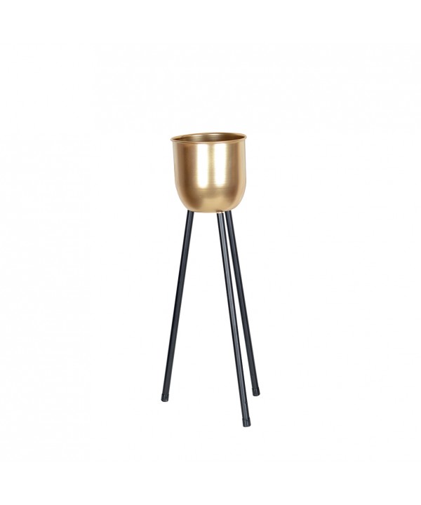 PLANT HOLDER WITH GOLD VASE H.62.5CM