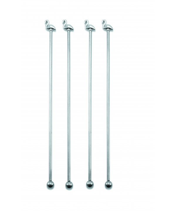 SET OF 4 FLAMINGO STIRRER