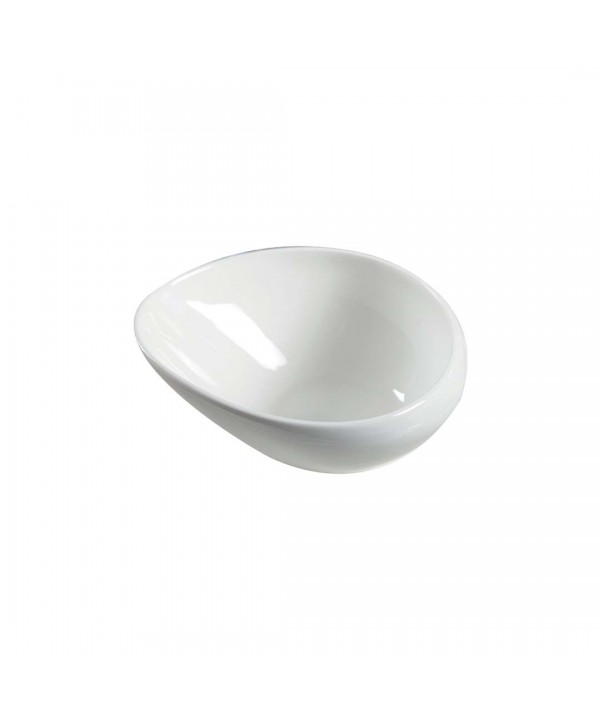 WHITE CERAMIC SOUP BOWL