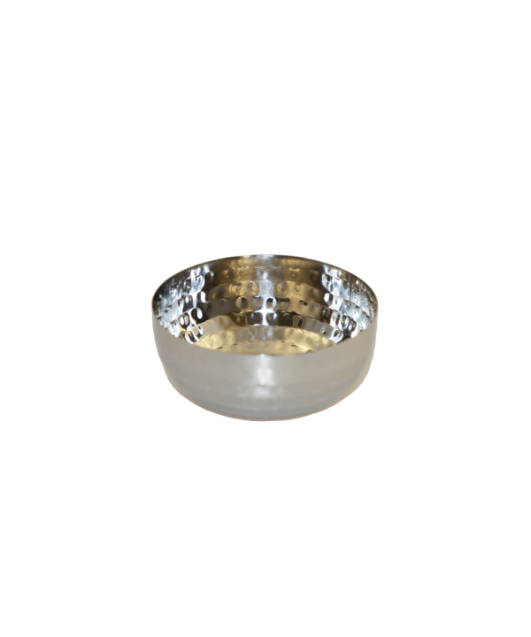 ROUND BOWL HAMMERED 9X9X4.5CM