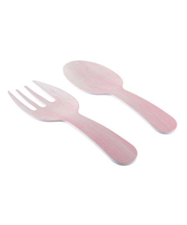 COUVERTS A SALADE ROSE EN MELAMINE 27X9.5X1CM