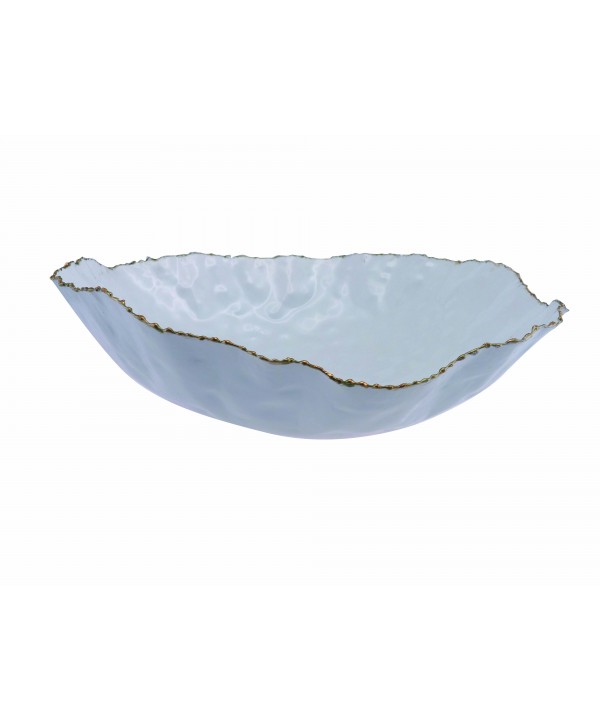 COUPE BLANCHE BORD DORE 38 CM EPURE