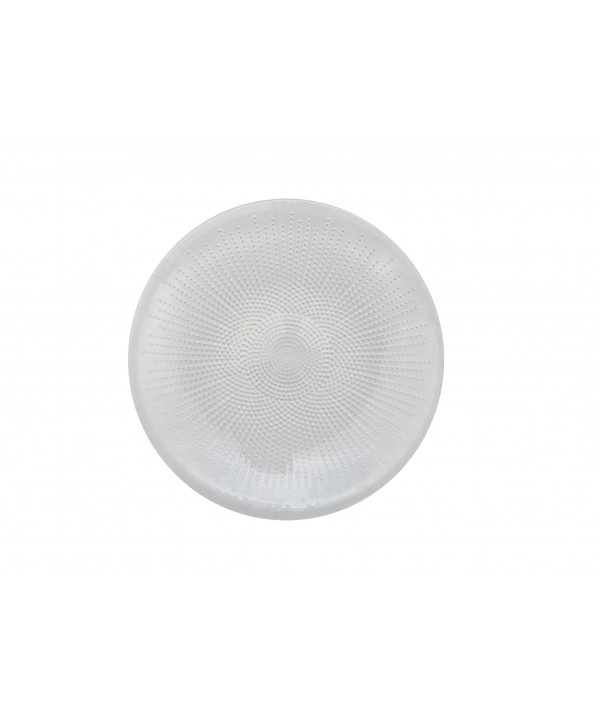 DINNER PLATE CLEAR GLASS PERLA DESIGN