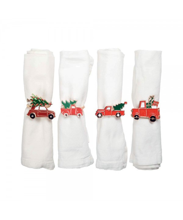 LOT DE 4 RONDS DE SERVIETTES NOEL