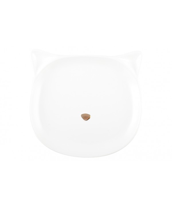 ASSIETTE PLATE CHAT NEZ DORE