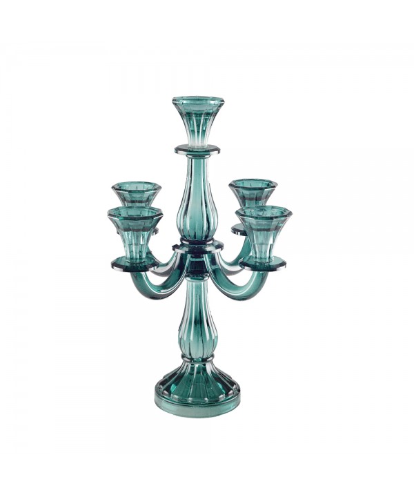 CHANDELIER 5 FEUX TURQUOISE H35CM