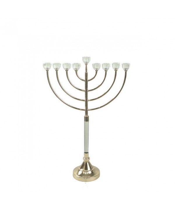 GOLD MENORAH 46X15X65CM