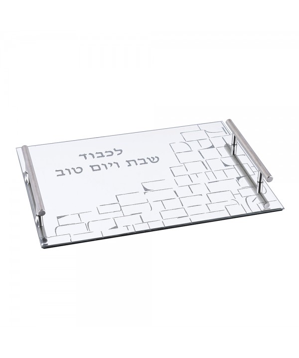 SILVER RECTANGULAR TRAY KOTEL 40X30CM