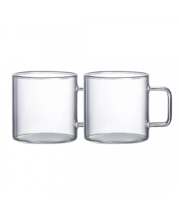 MUGS EN VERRE GRANDE TAILLE 450ML - LOT DE 2 