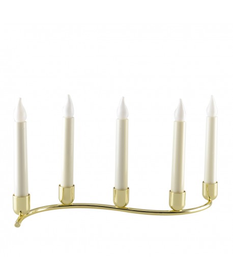 TWISTED CANDLESTICKS 5 LIGHTS GOLDEN FLAMBEAU CANDLES