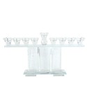 9-LIGHT CRYSTAL MENORAH WITH WHITE DIAMOND 20X37CM