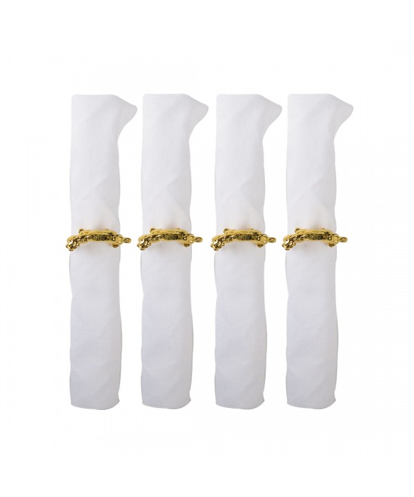 LOT DE 4 RONDS DE SERVIETTES TIGRE 