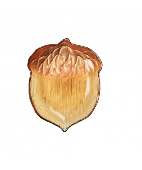 COUPELLE NOISETTE GRAND MODELE COULEUR AMBRE 19X24.5X4CM