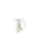 WHITE AND GOLD WASHCUP 