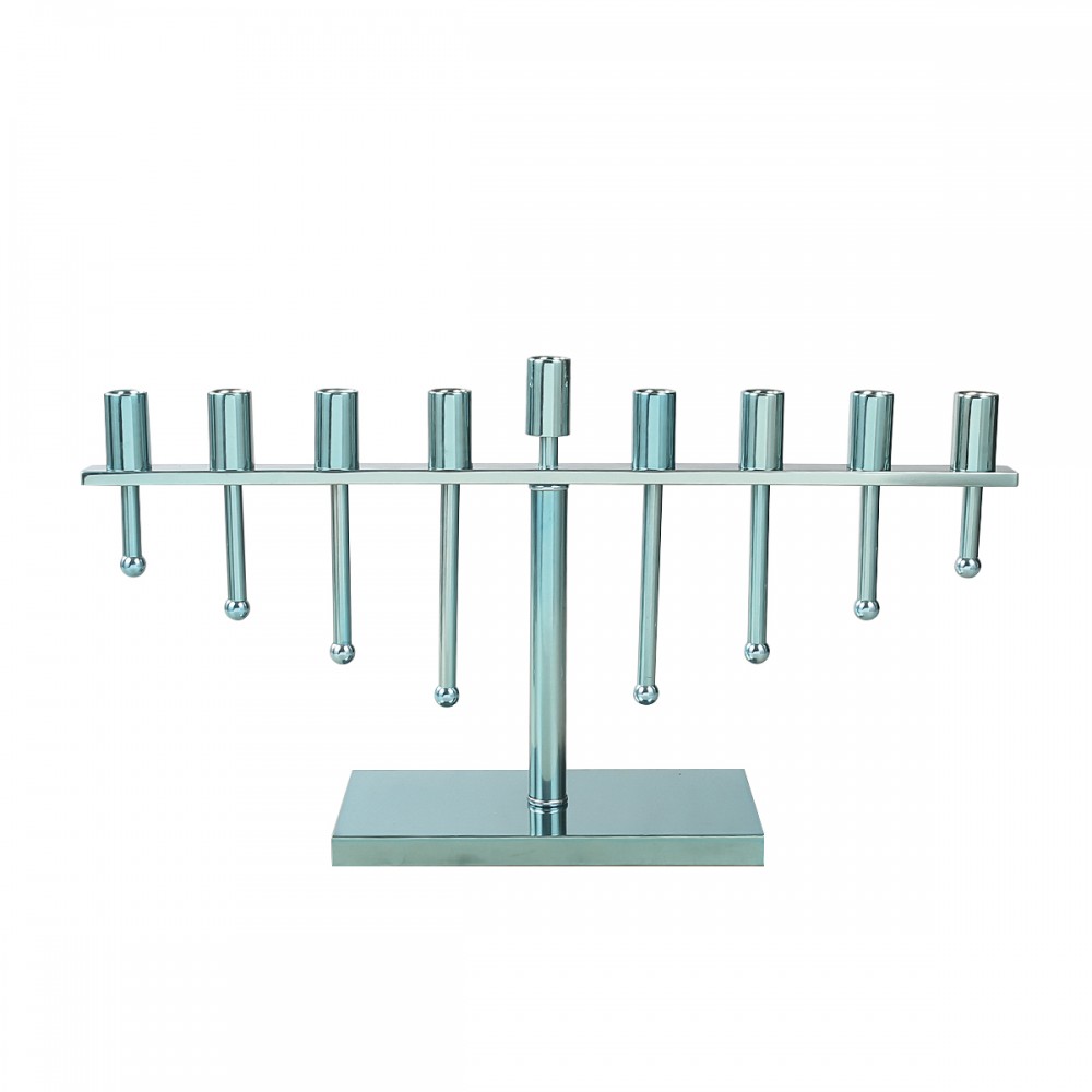 BLUE MENORAH 61X14X34CM