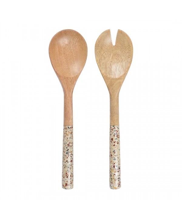 MARBLE SALAD SERVERS