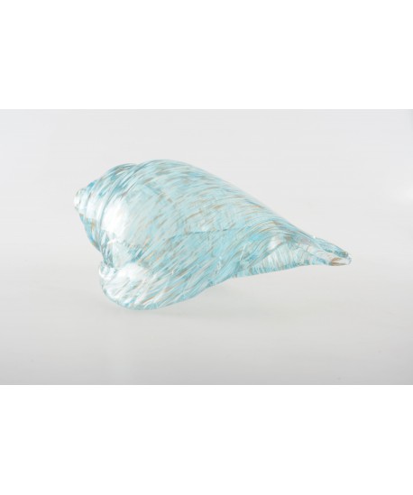 OCEAN BLUE SHELL BOWL 27.5X12.5X15CM