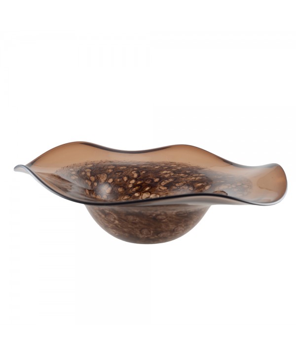 DECORATIVE BROWN BOWL 40X40X10CM