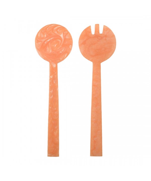 RESIN SALADE SERVERS PEACH COLOR