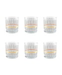 BLACK AND GOLD WIRE WHISKY GLASSES - SET OF 6