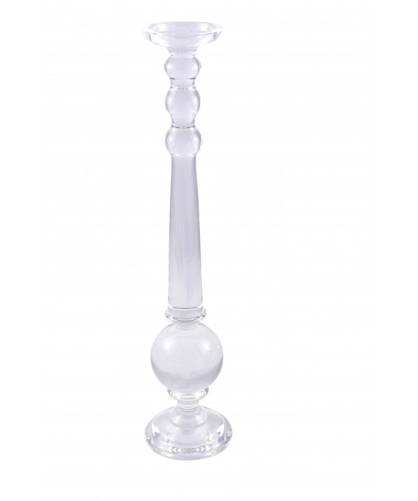 CANDLE HOLDER - GLASS H.60CM