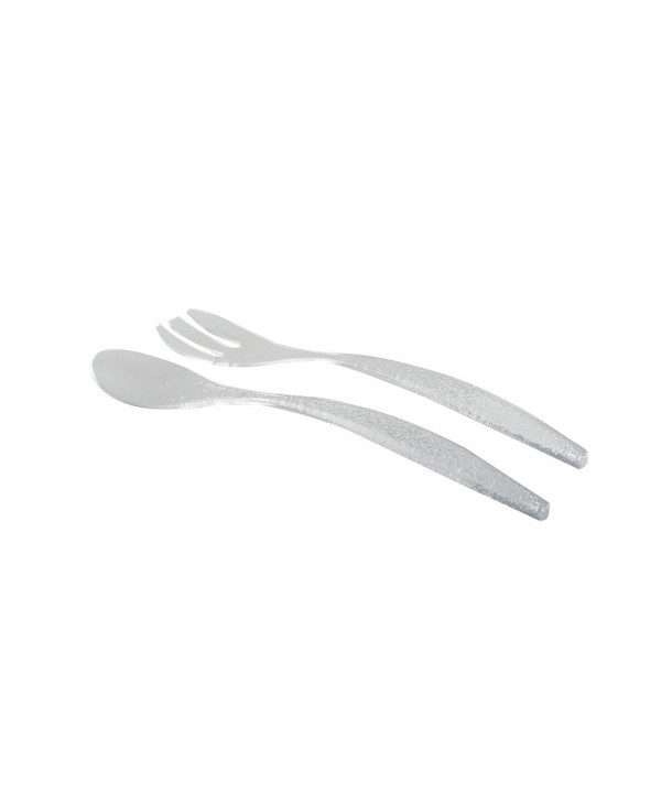 CLEAR SALAD SERVERS BULLE