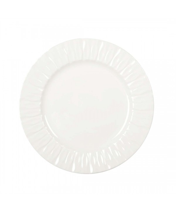 WHITE DINNER PLATE LILIA 26.5X26.5X2.3CM