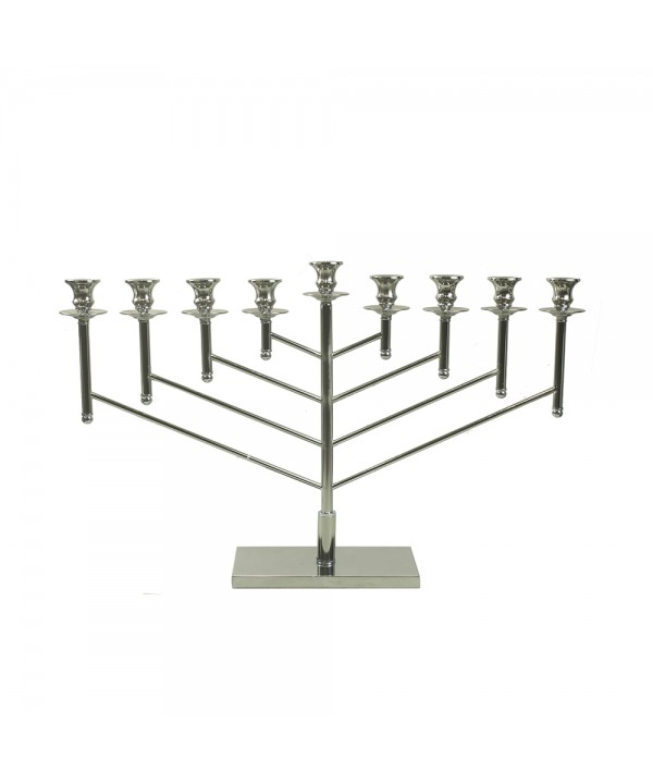 SILVER MENORAH 83.5X15X50CM