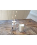 VANILLA-SCENTED SILVER CANDLE 7X7X8CM