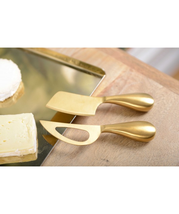 GOLD CHEESE SPREADERS - SET OF 2