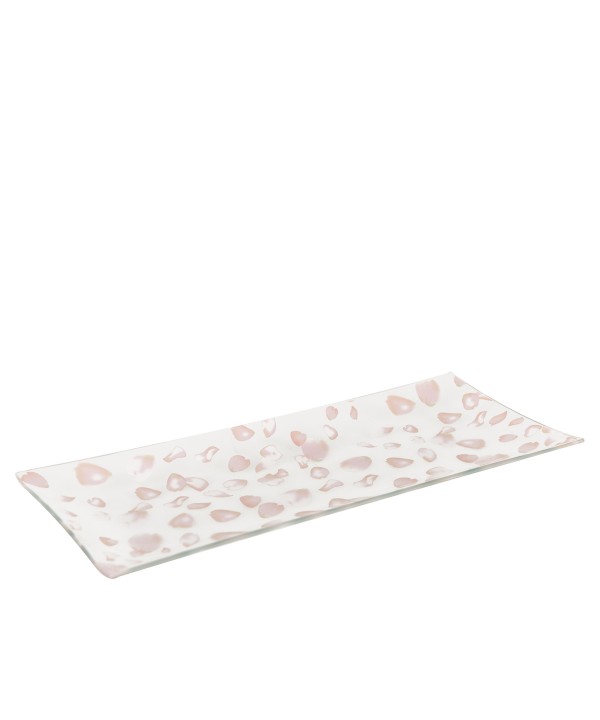 SET OF 2 ROSE PETAL RECTANGULAR TRAY 