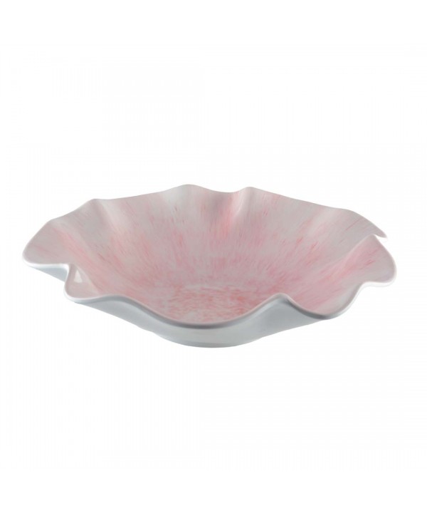 PINK MELAMINE SALAD BOWL 35X35X9CM