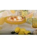 YELLOW TRAY ON WHITE LEG 28CM - LEMON