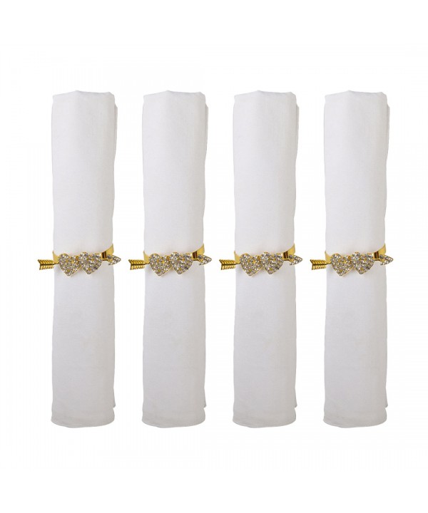 NAPKIN RINGS HEARTS SET OF 4